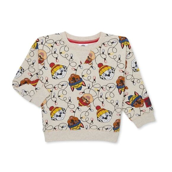 Nwt Paw Patrol Size Toddler Boy's Christmas Sweatshirt - Picture 1 of 8